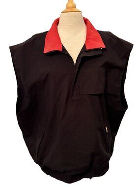 Zero Restriction Gore-Tex Vest 2X / XXL Black Pockets Quarter Zip Golf Outdoors